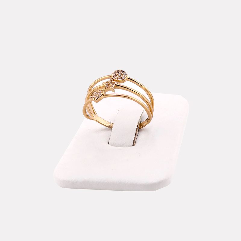 Anillo Triple 14k 1.9g#8